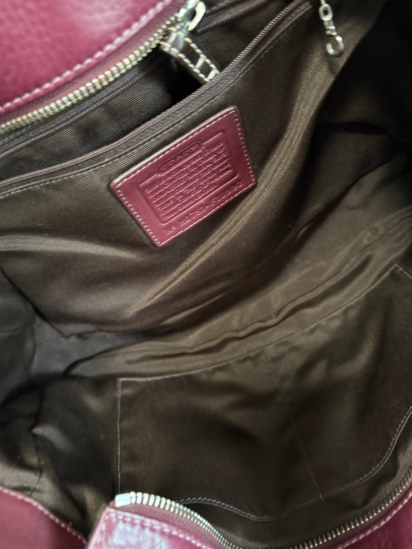 Vintage Coach Shoulder Tote Bag