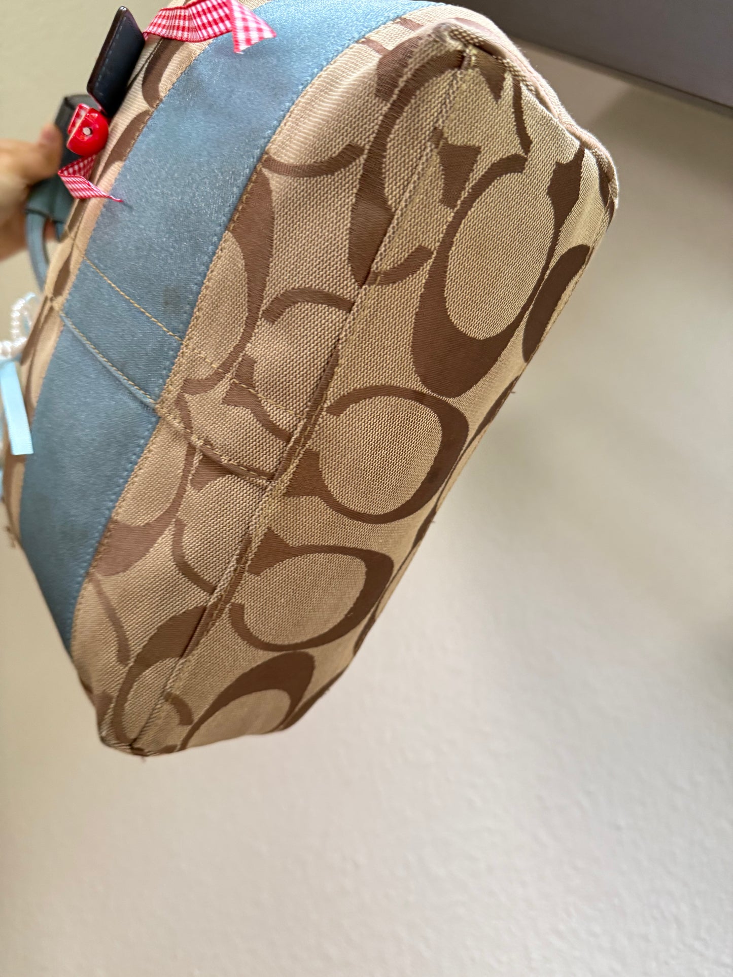 Vintage Coach Shoulder Tote Bag