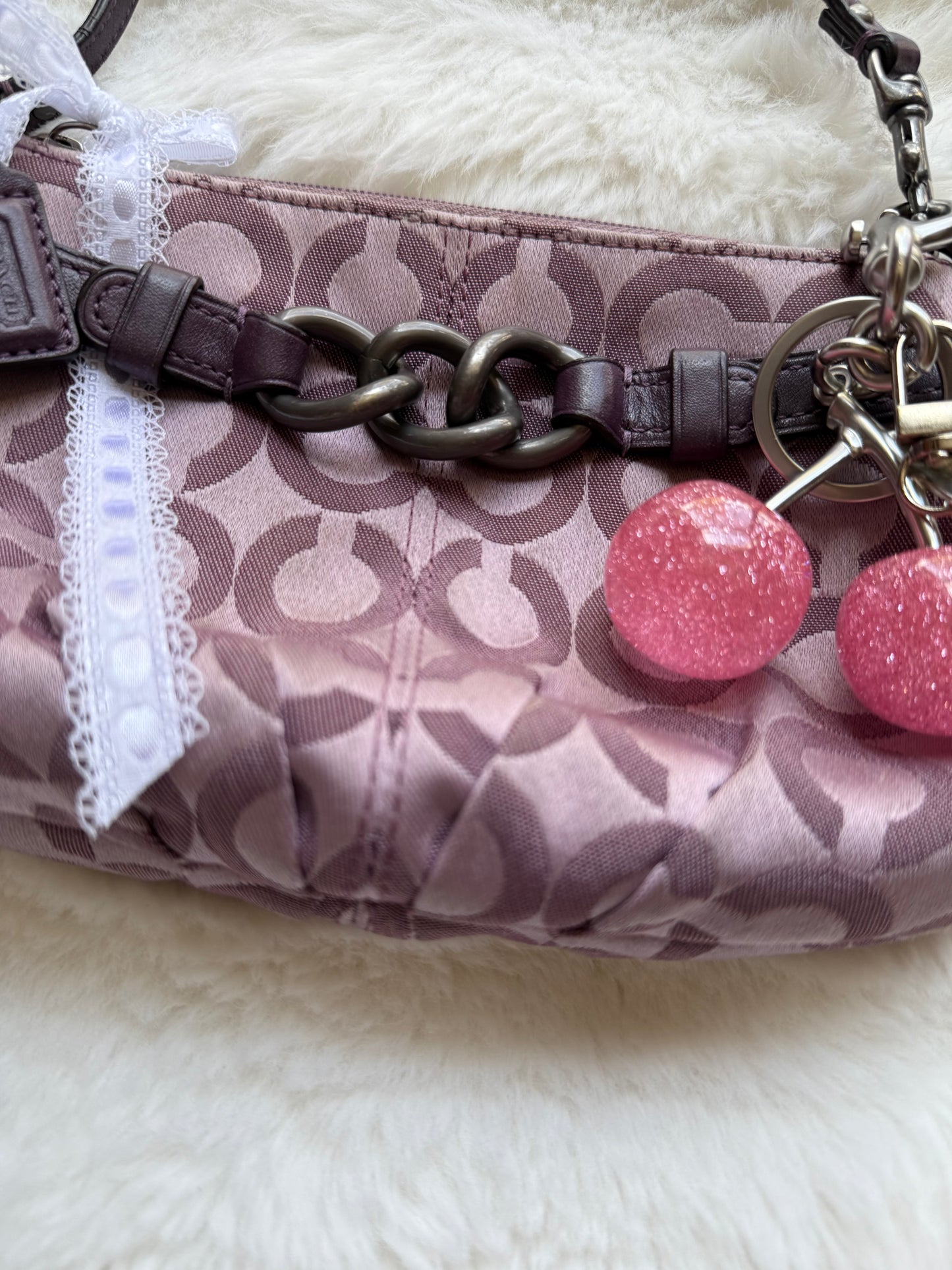 Vintage Coach Pleated Clutch Bag
