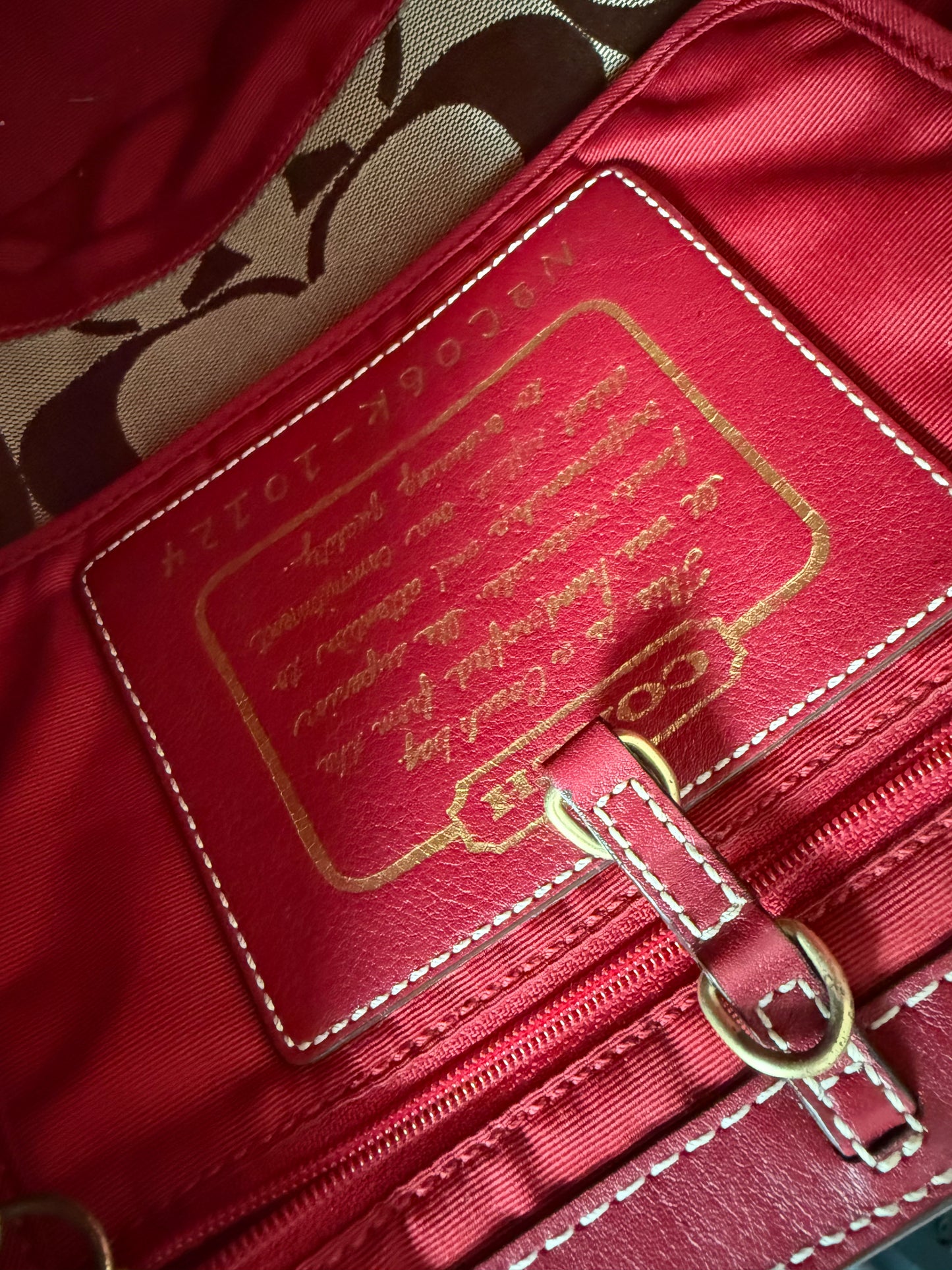 Vintage Coach Shoulder Tote Bag