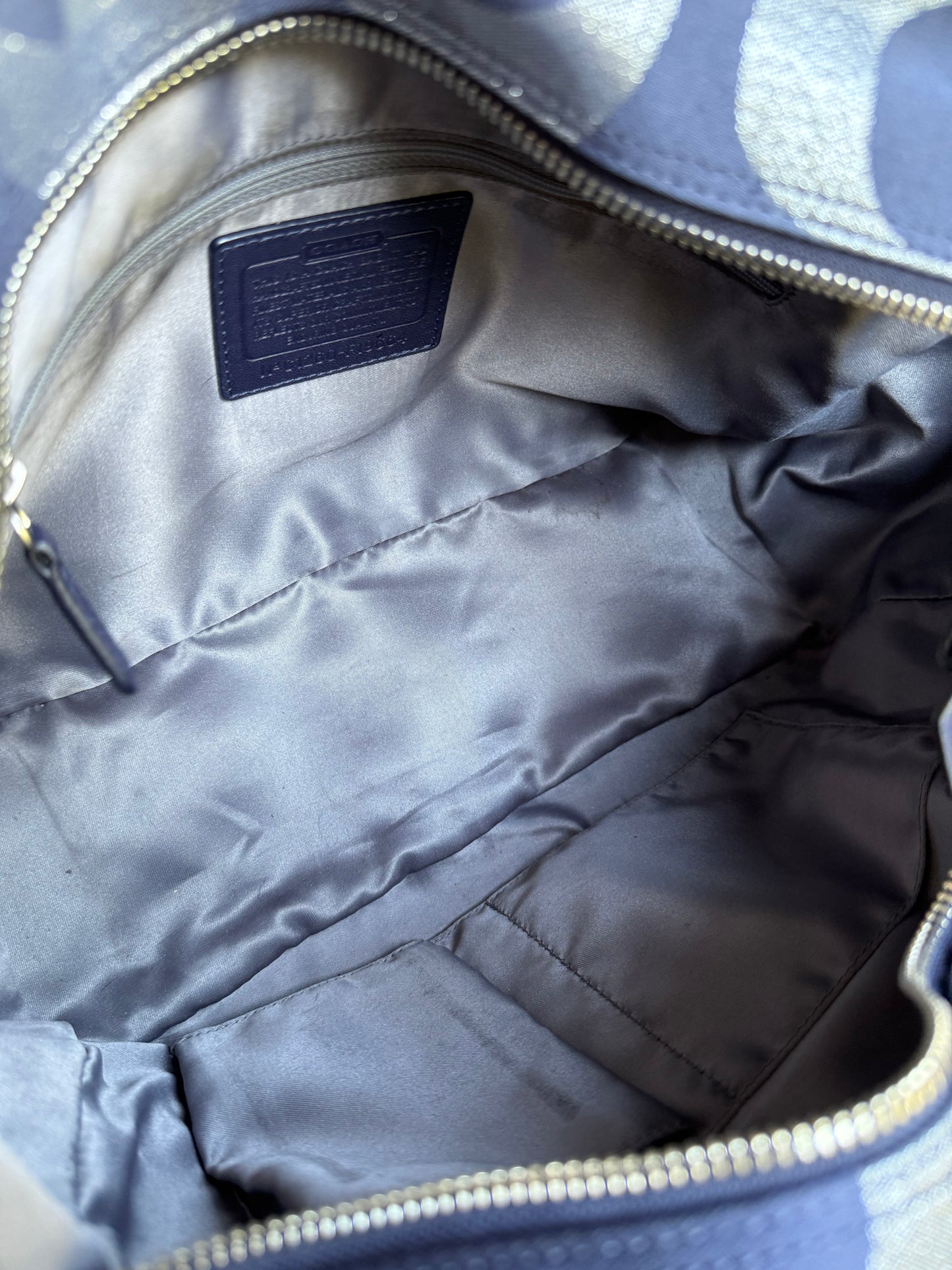 Vintage Coach Optic Shoulder Tote Bag