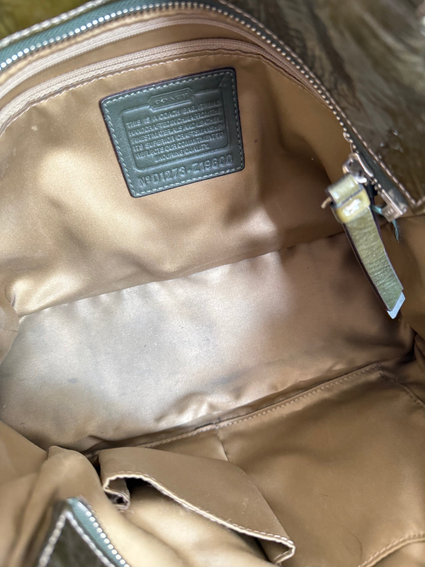 Vintage Coach Shoulder Tote Bag