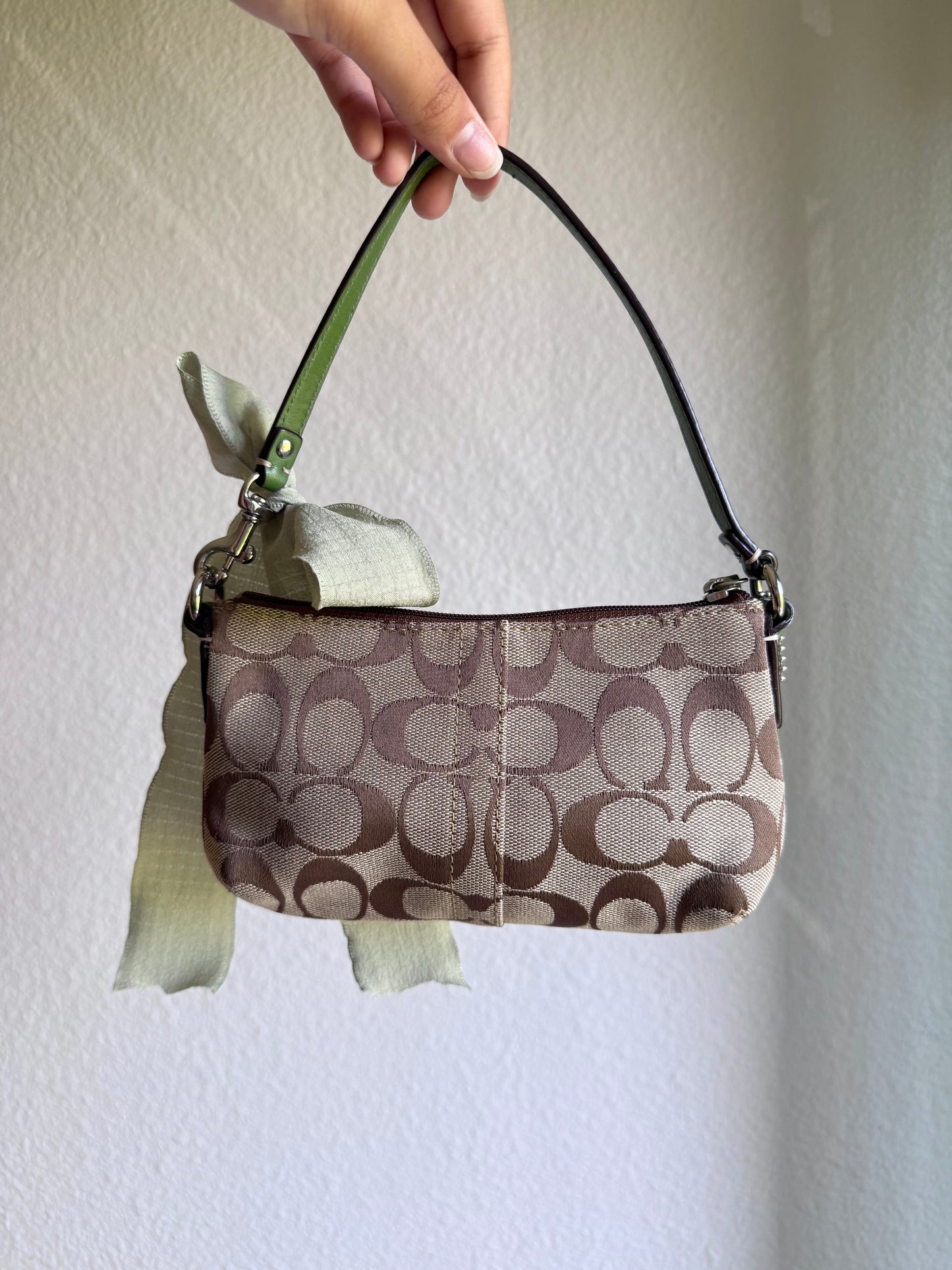 Vintage Coach Monogram Clutch Bag