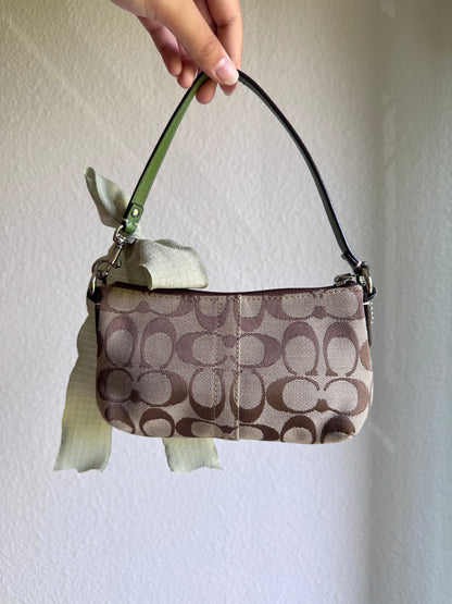 Vintage Coach Monogram Clutch Bag