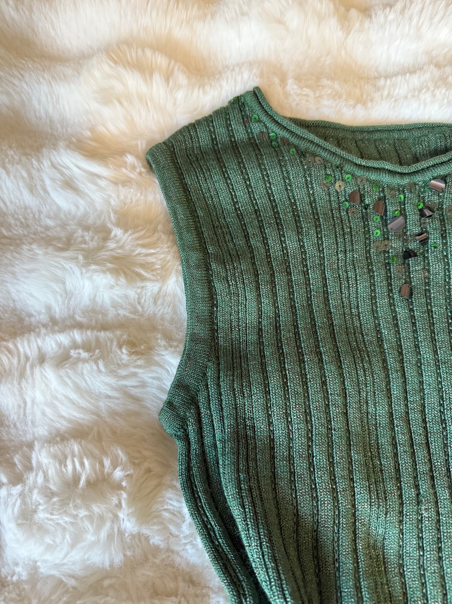 Y2K Sequin Halter Neck Top