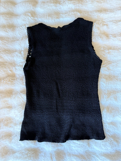 Y2K Sequin Square Neck Top