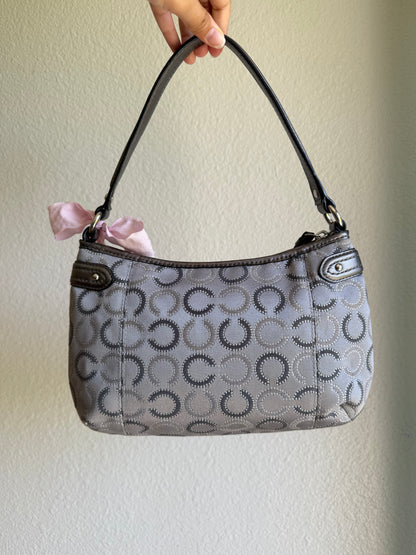 Vintage Coach Y2K Monogram Shoulder Bag
