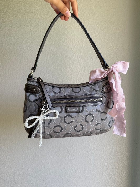 Vintage Coach Y2K Monogram Shoulder Bag