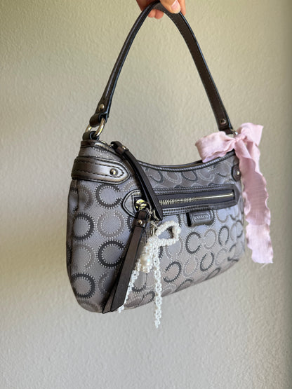 Vintage Coach Y2K Monogram Shoulder Bag