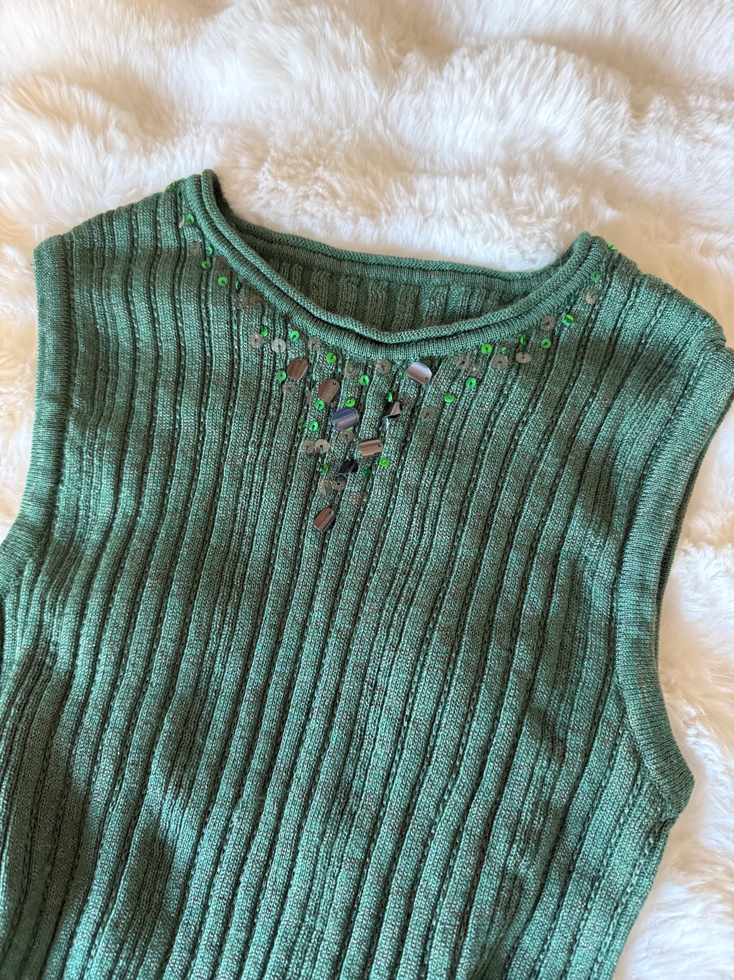 Y2K Sequin Halter Neck Top
