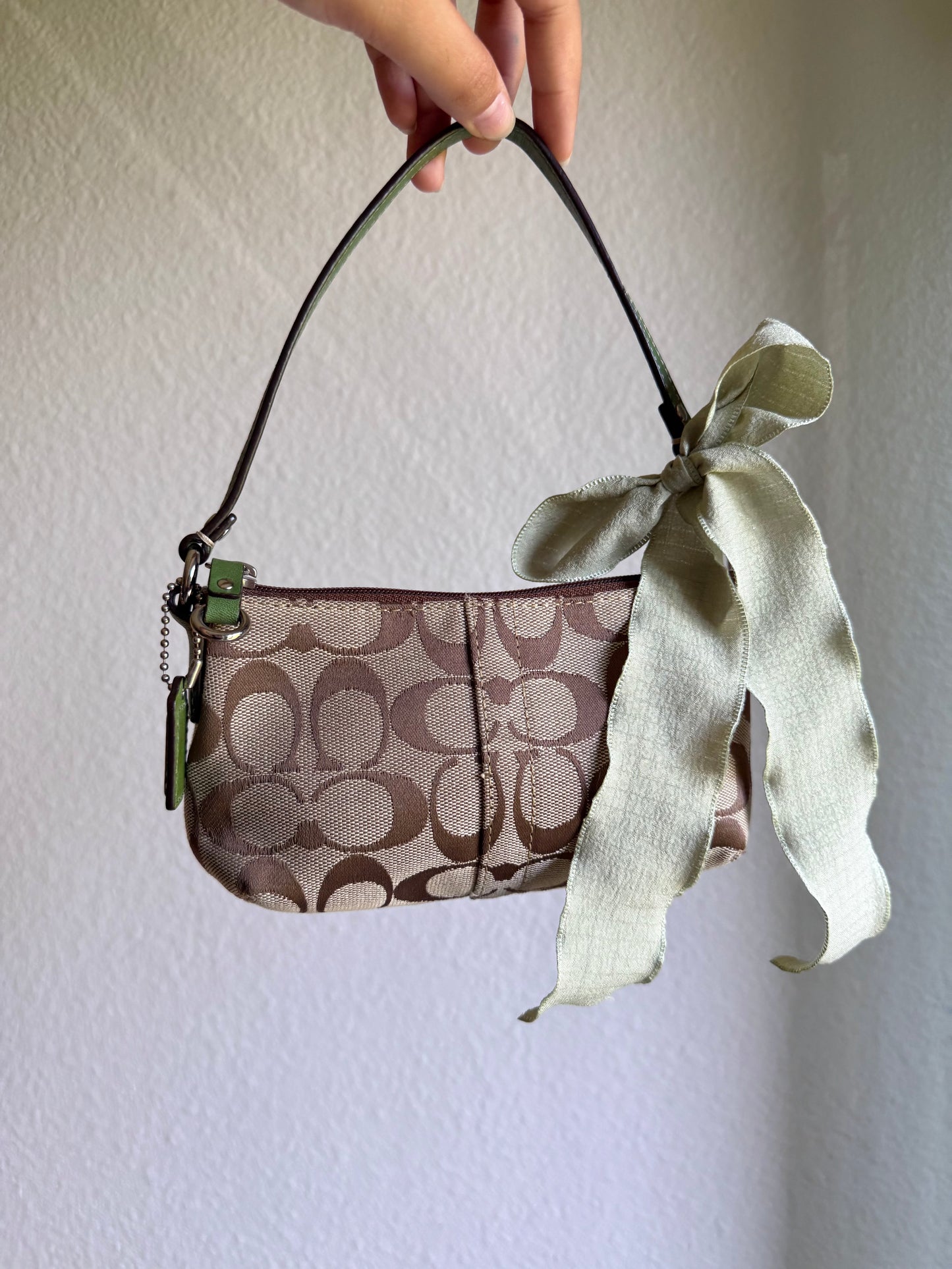 Vintage Coach Monogram Clutch Bag