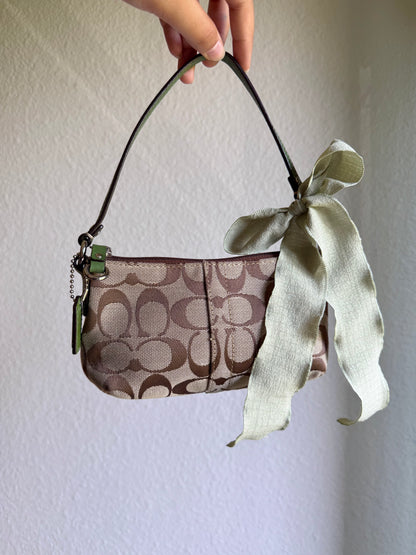 Vintage Coach Monogram Clutch Bag