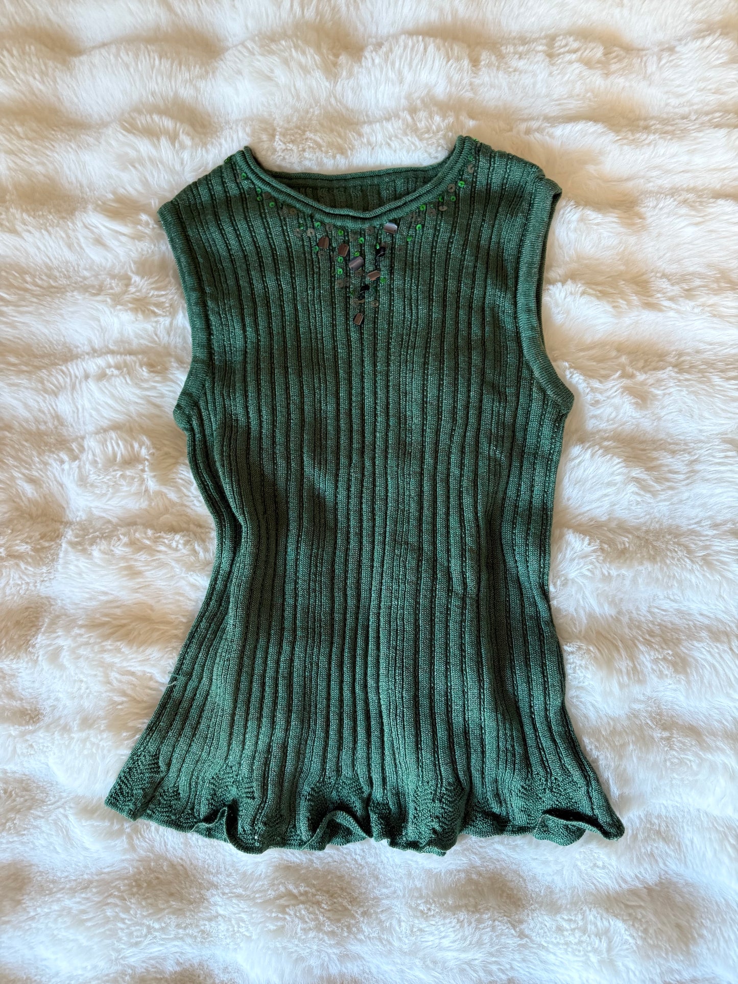 Y2K Sequin Halter Neck Top