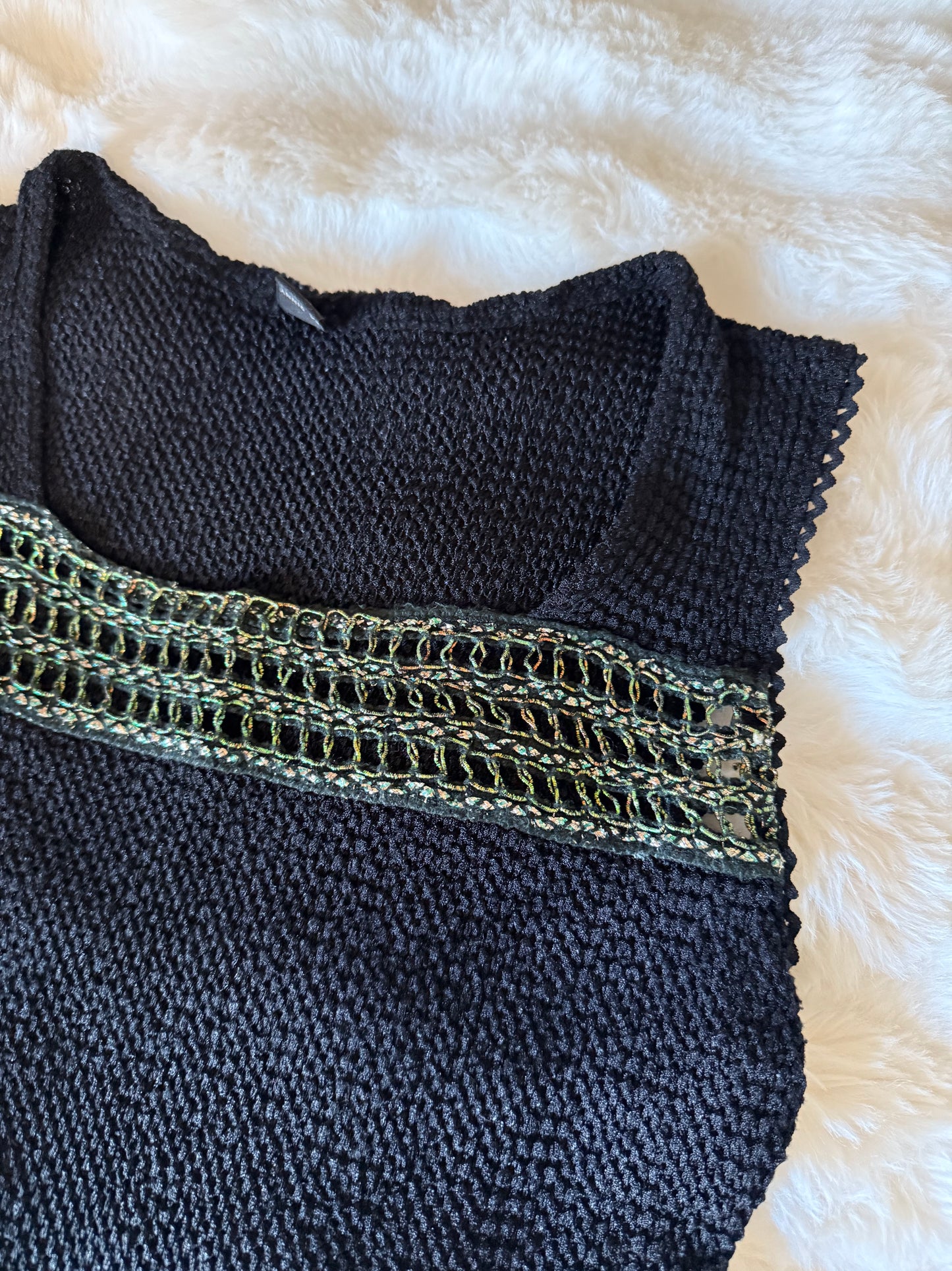 Y2K Sequin Square Neck Top