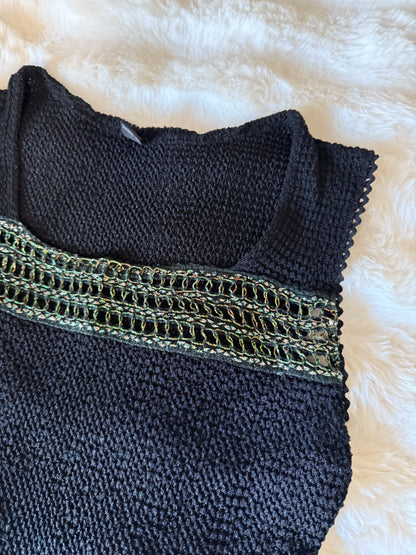 Y2K Sequin Square Neck Top