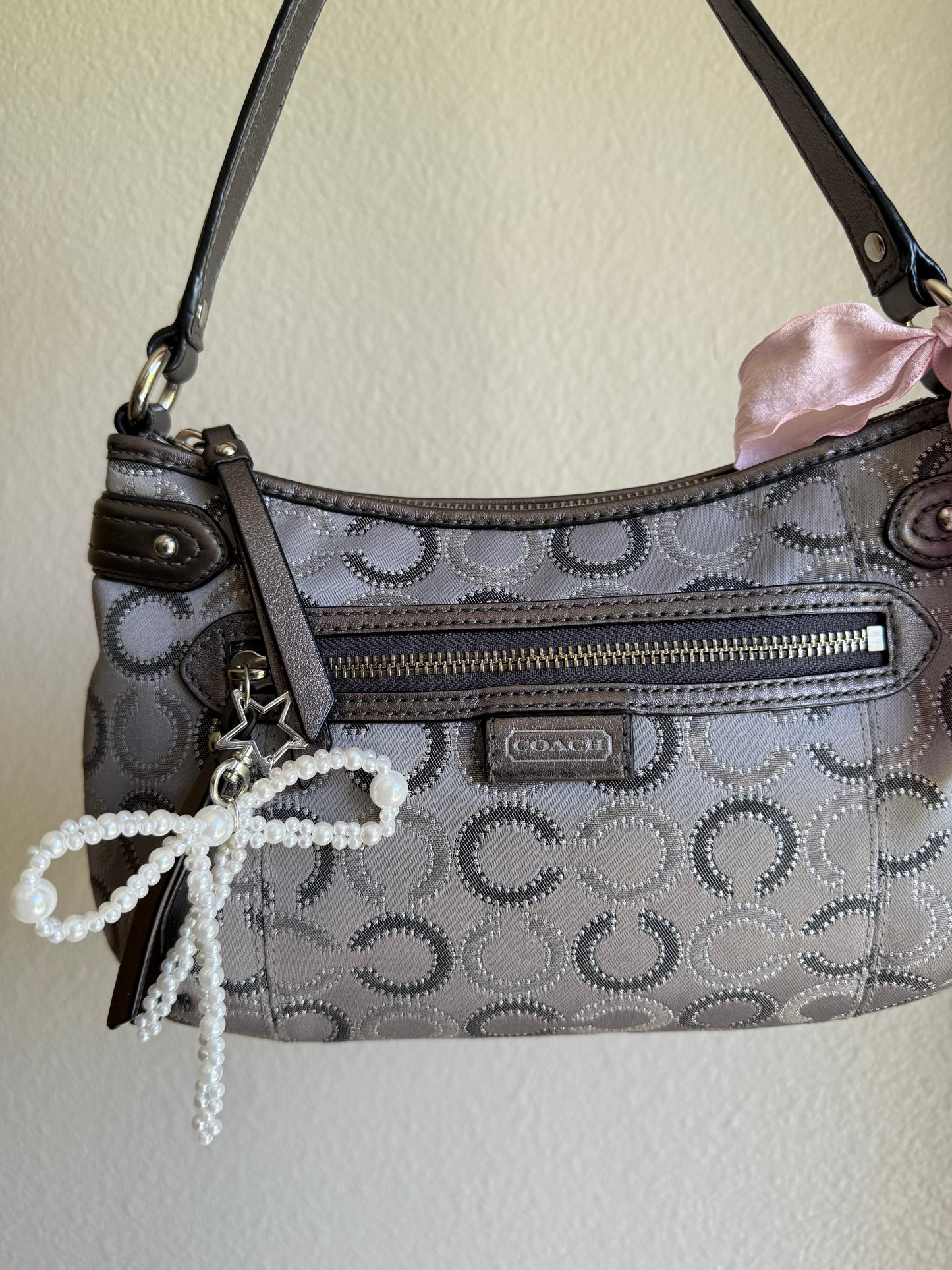 Vintage Coach Y2K Monogram Shoulder Bag