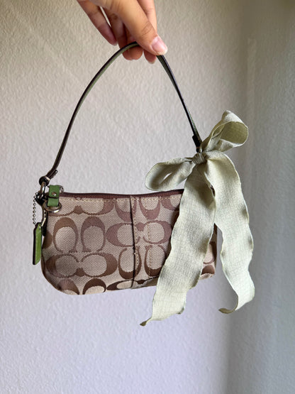 Vintage Coach Monogram Clutch Bag