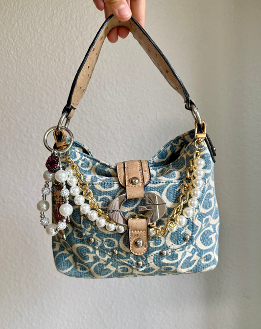 Vintage Guess Denim Shoulder Bag