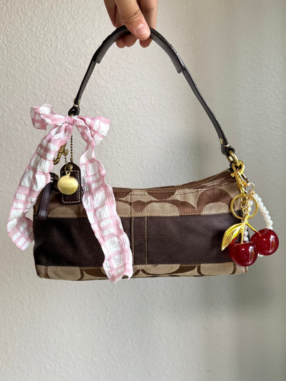 Vintage Coach Signature Monogram Shoulder Bag