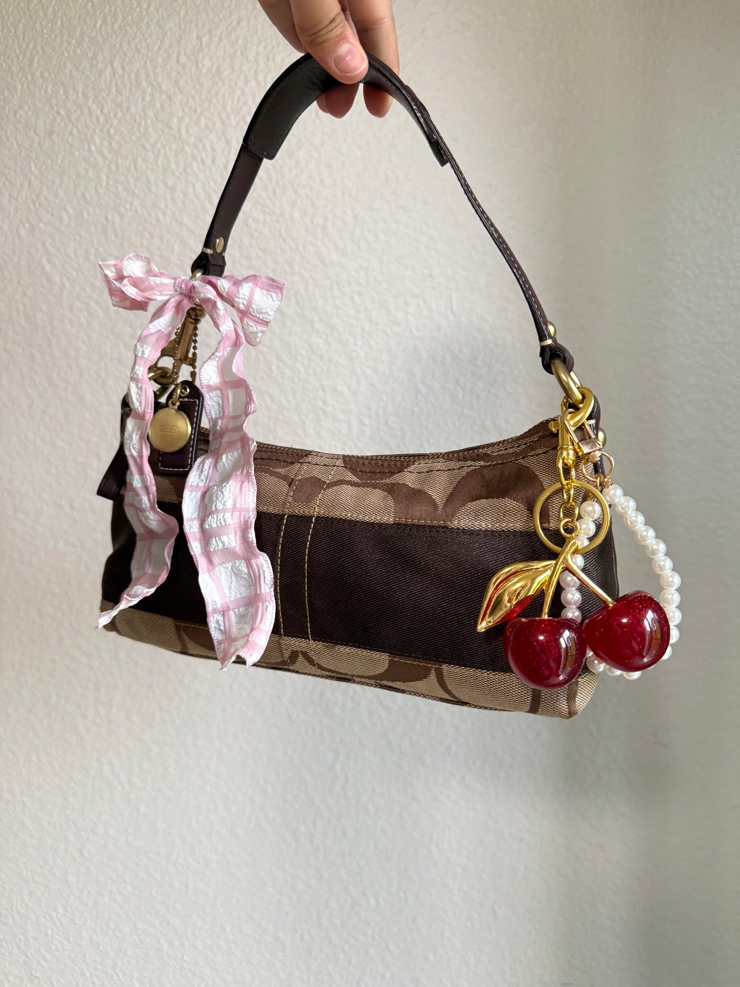 Vintage Coach Signature Monogram Shoulder Bag