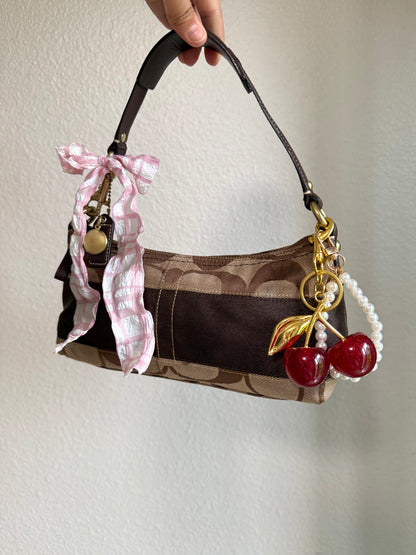 Vintage Coach Signature Monogram Shoulder Bag