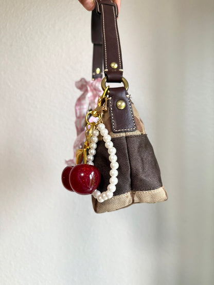 Vintage Coach Signature Monogram Shoulder Bag