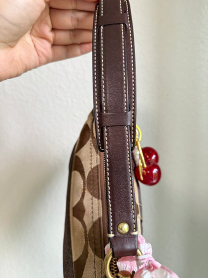 Vintage Coach Signature Monogram Shoulder Bag