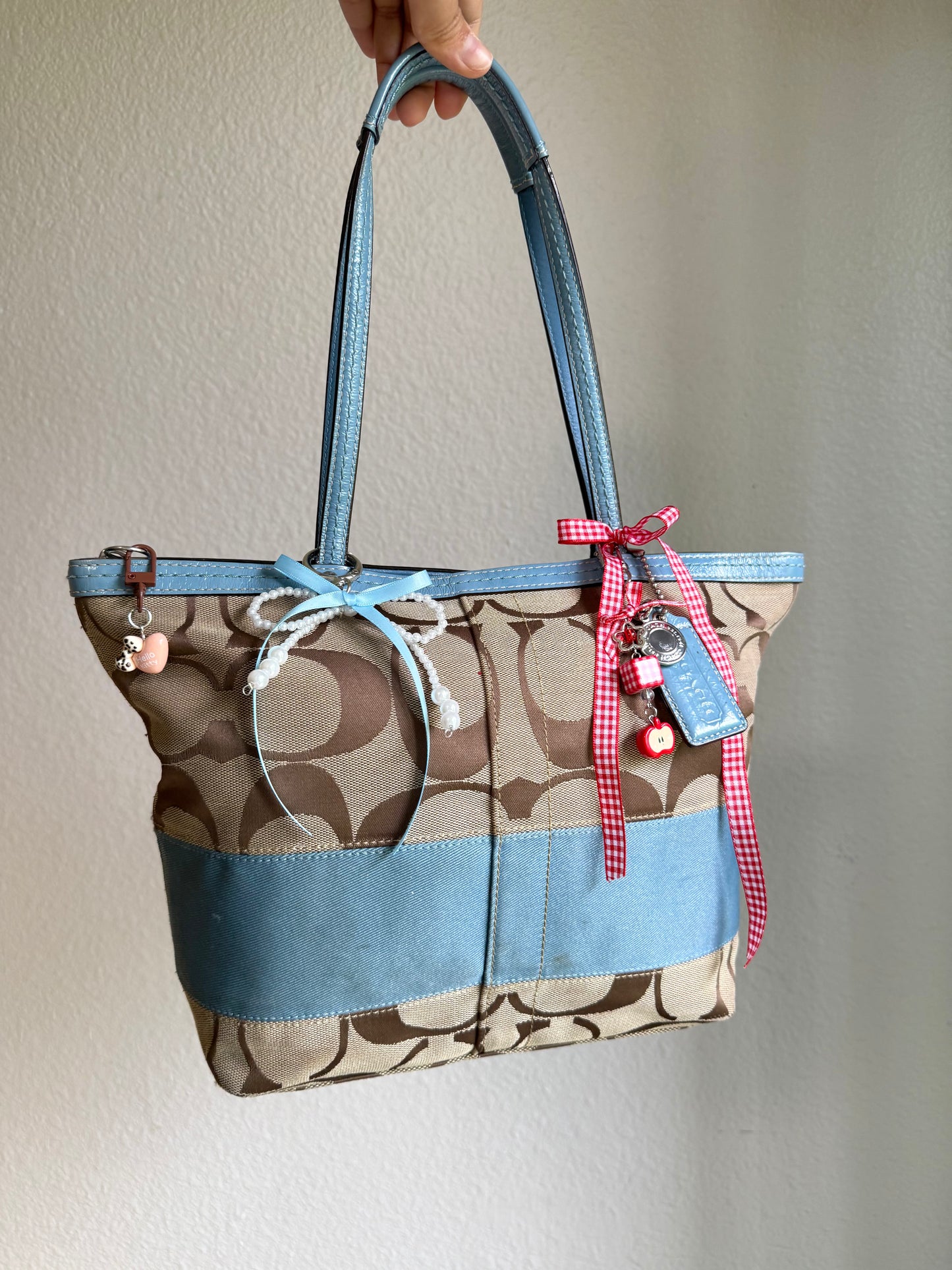 Vintage Coach Shoulder Tote Bag