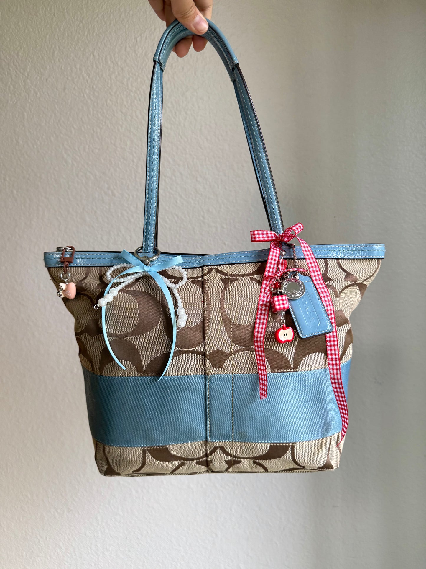 Vintage Coach Shoulder Tote Bag