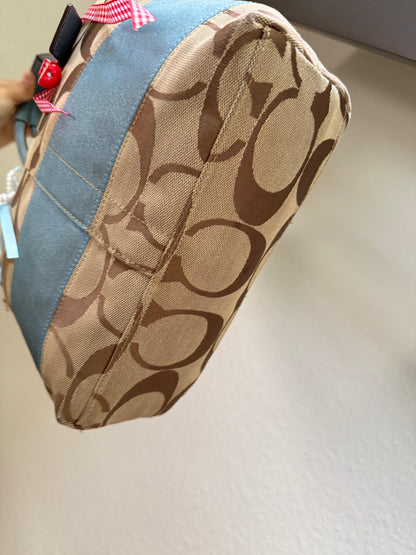 Vintage Coach Shoulder Tote Bag