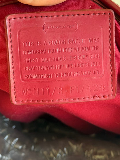 Vintage Coach Kisslock Shoulder Tote Bag