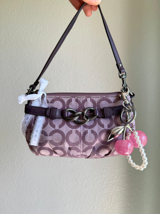 Vintage Coach Pleated Clutch Bag