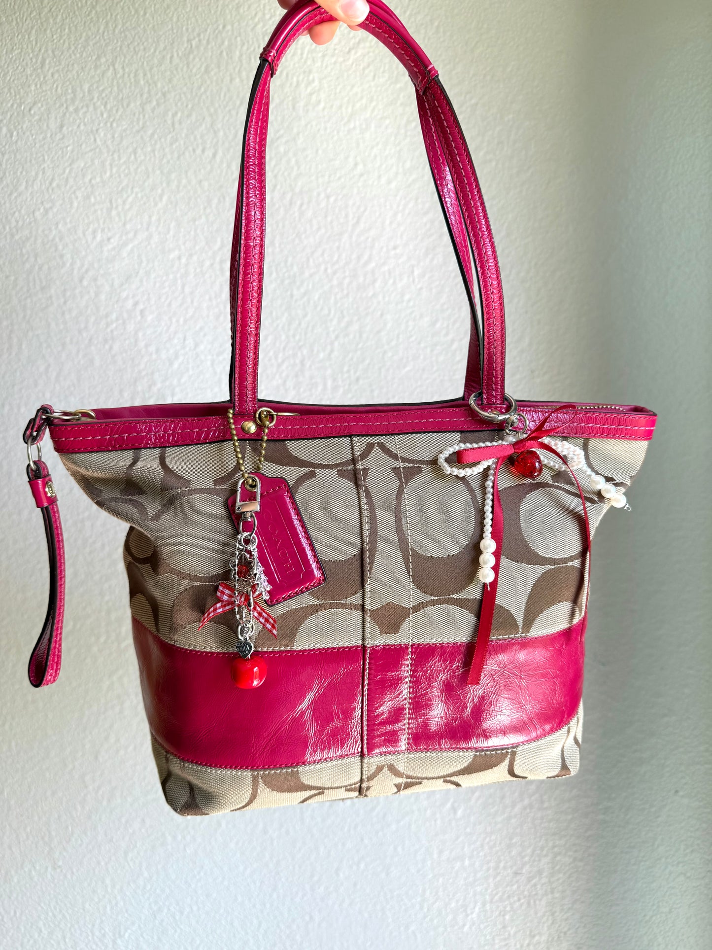 Vintage Coach Shoulder Tote Bag