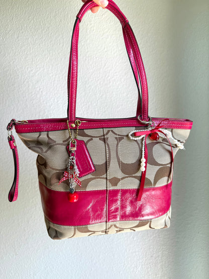 Vintage Coach Shoulder Tote Bag