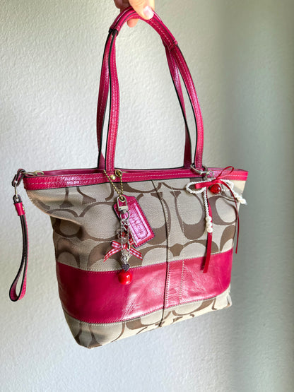 Vintage Coach Shoulder Tote Bag