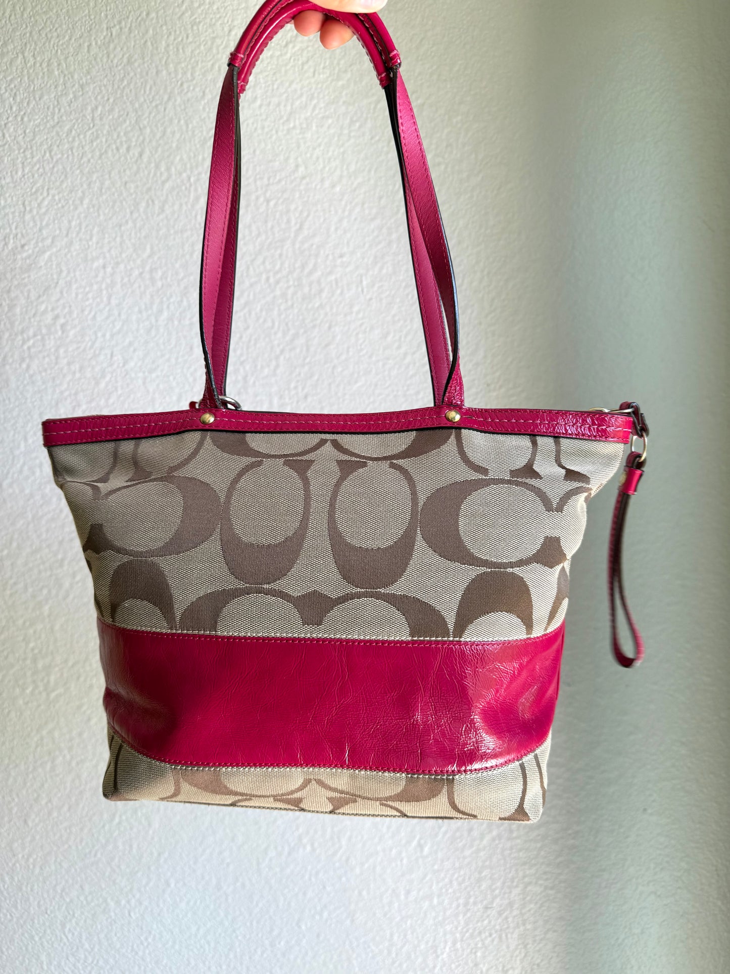 Vintage Coach Shoulder Tote Bag