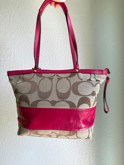 Vintage Coach Shoulder Tote Bag