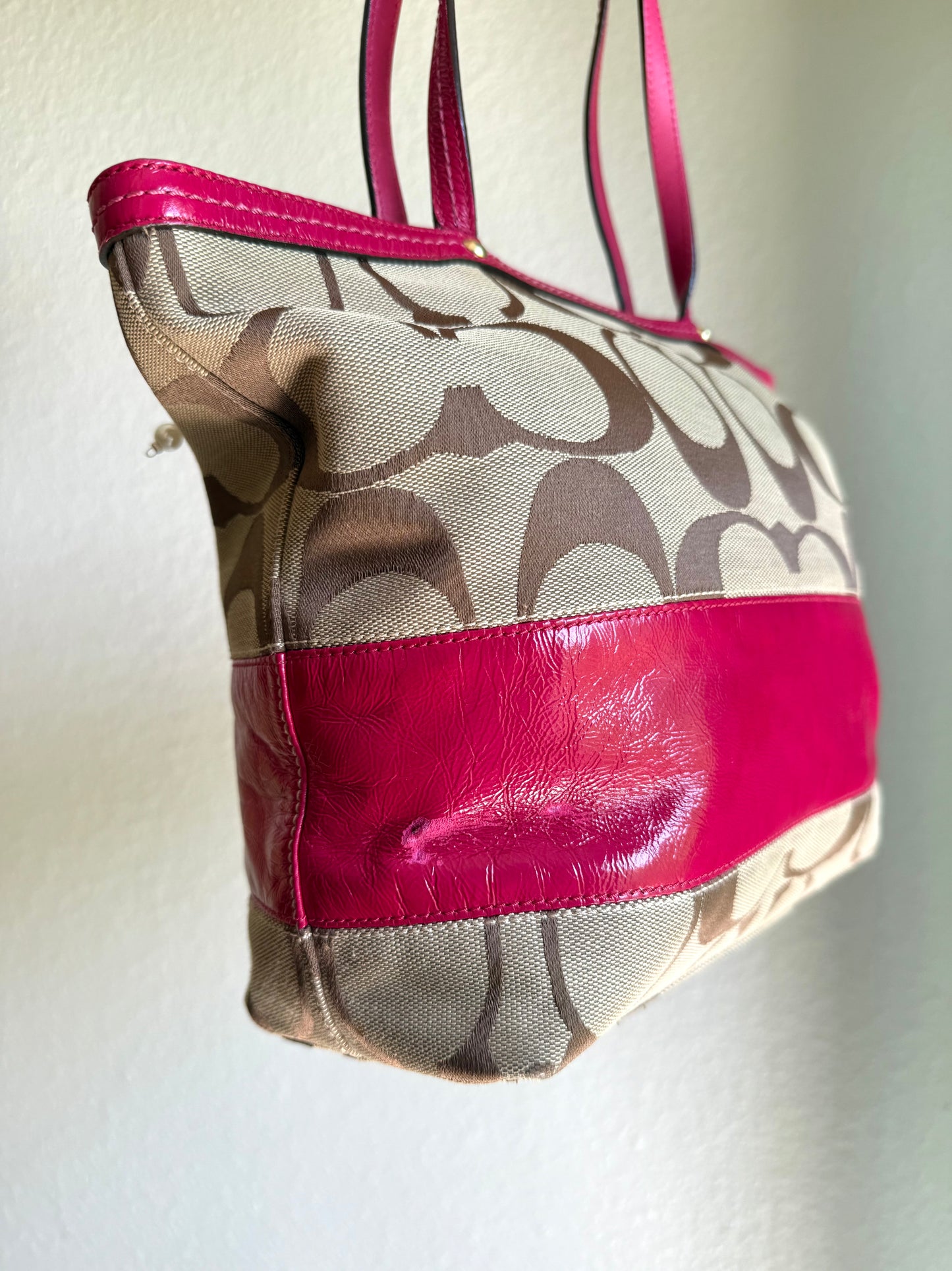 Vintage Coach Shoulder Tote Bag