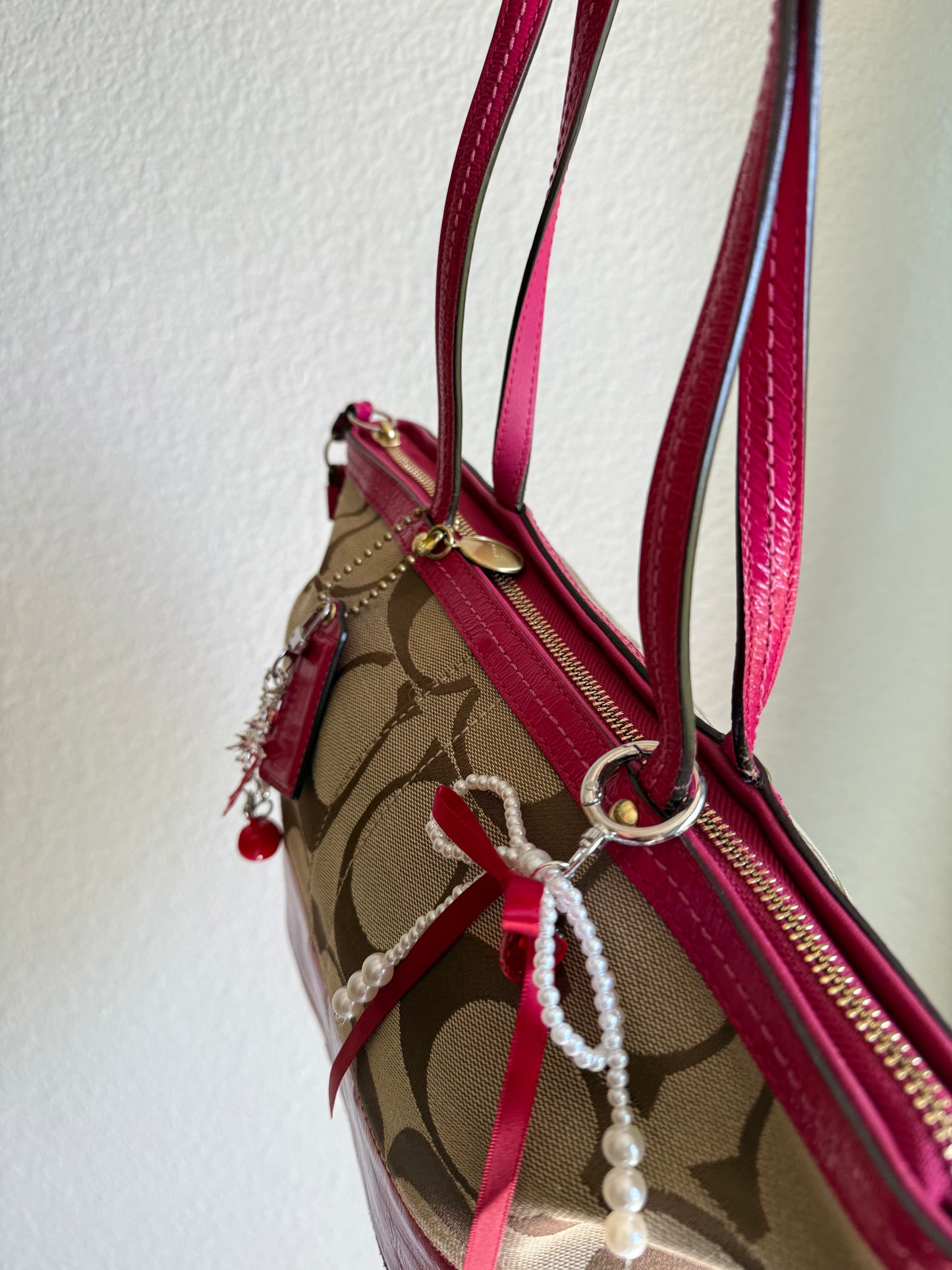 Vintage Coach Shoulder Tote Bag