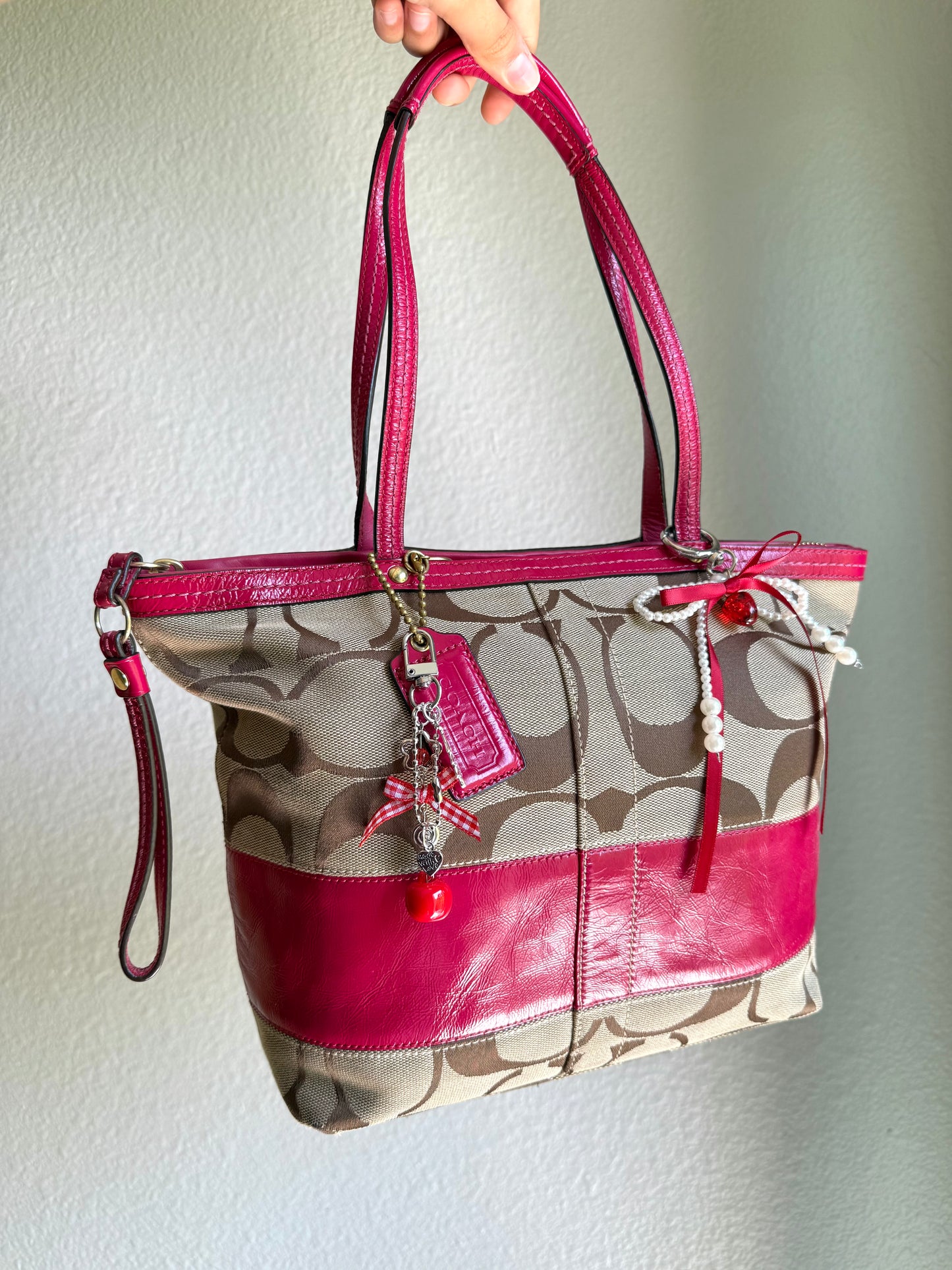 Vintage Coach Shoulder Tote Bag