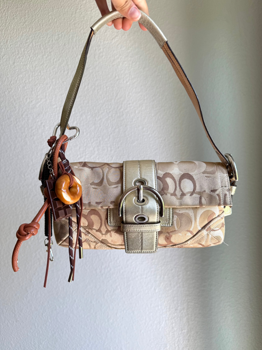 Vintage Coach Monogram Soho Hobo Shoulder Bag