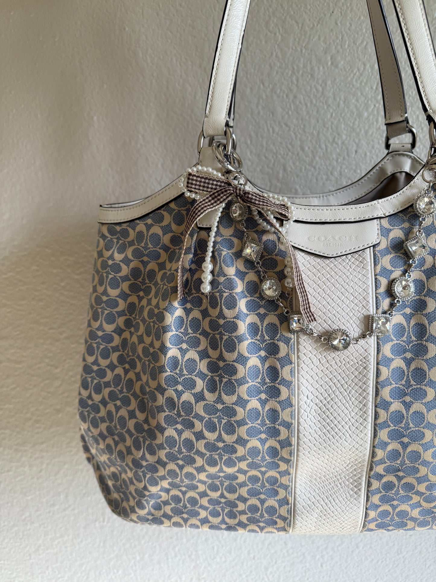 Vintage Coach Shoulder Tote Bag