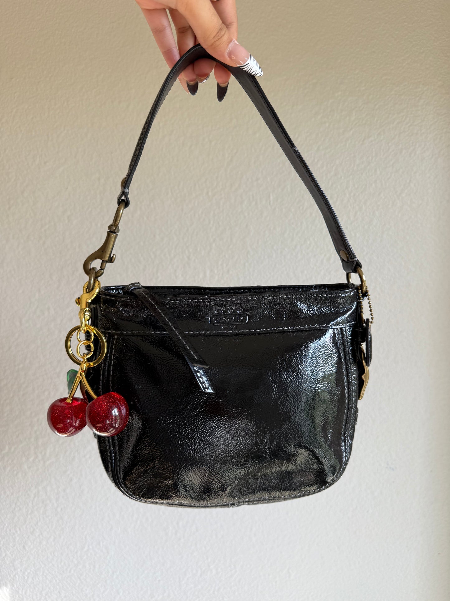 Vintage Coach Patent Leather Shoulder Bag