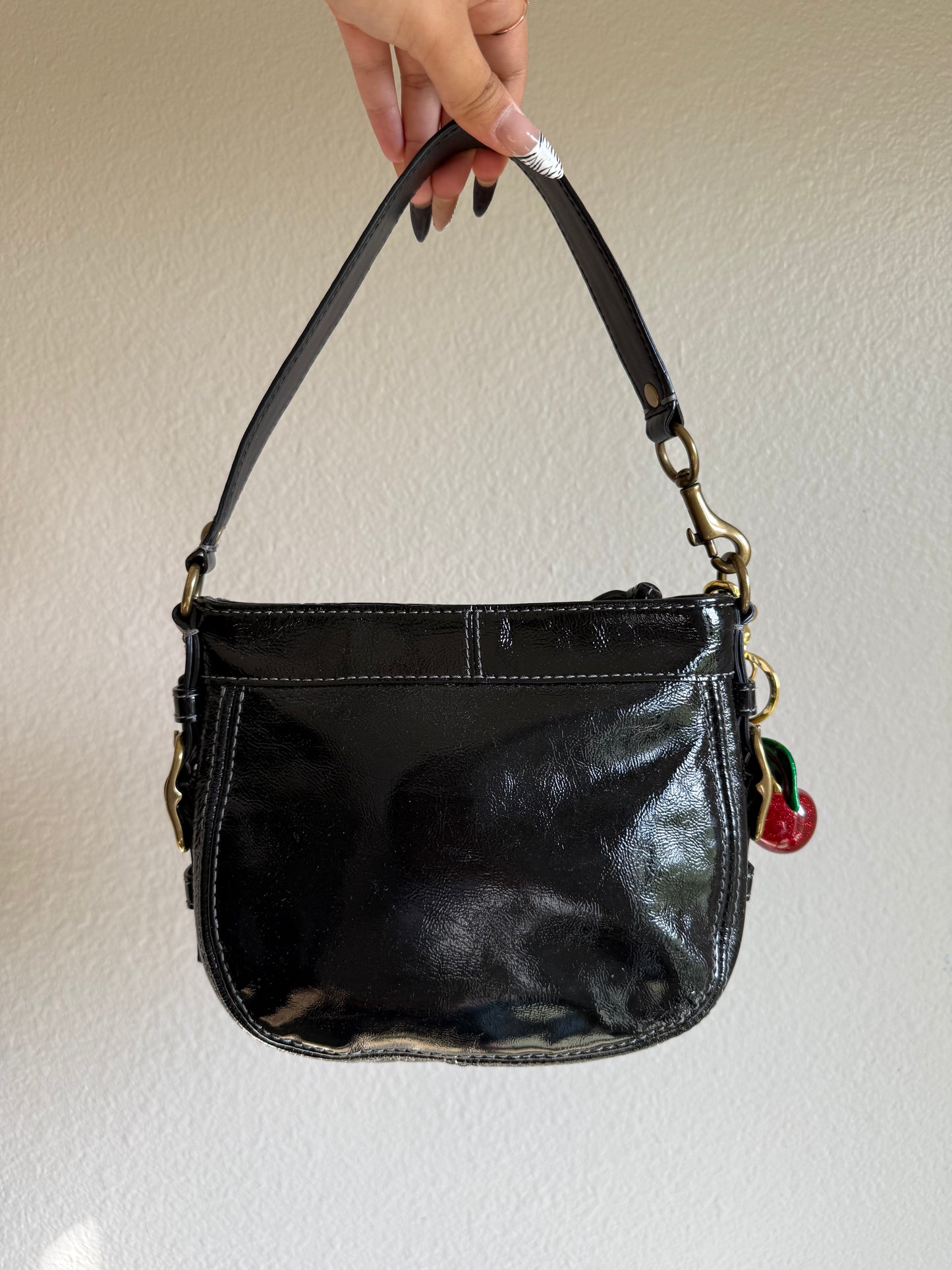 Vintage Coach Patent Leather Shoulder Bag
