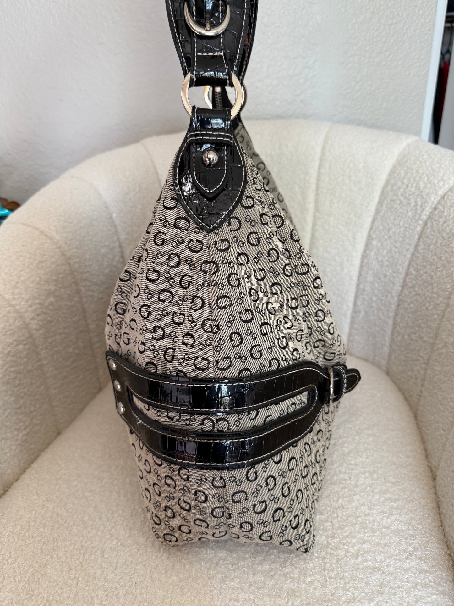 Vintage Guess Shoulder Tote Bag