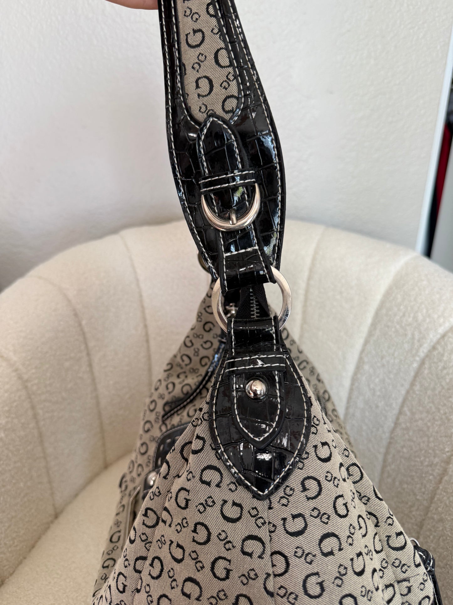 Vintage Guess Shoulder Tote Bag