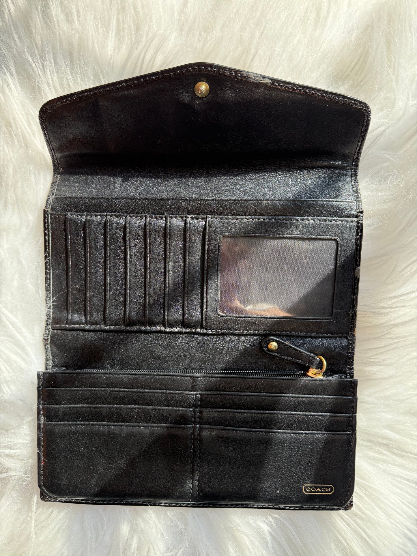 Vintage Coach Leopard Print Wallet