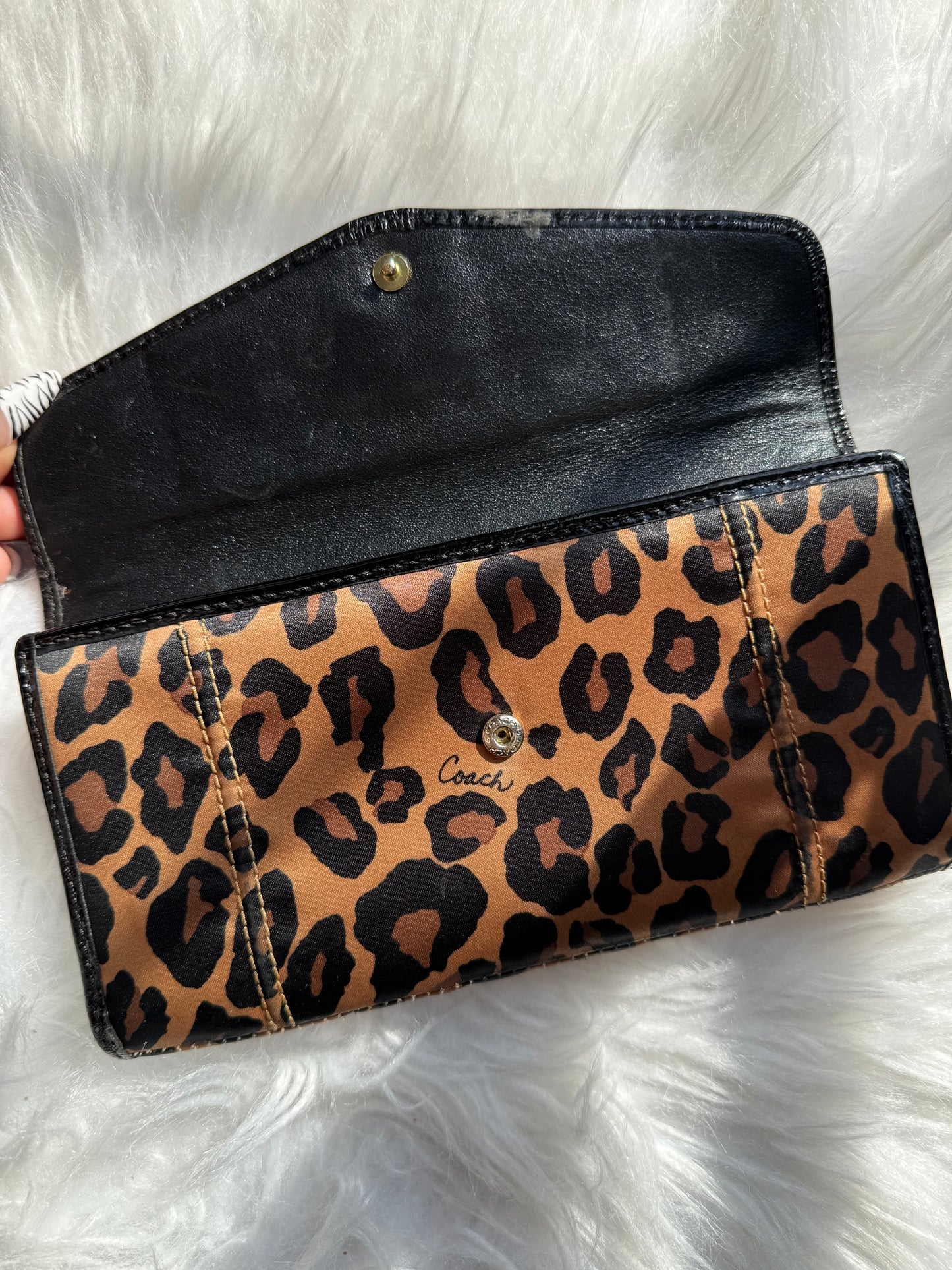 Vintage Coach Leopard Print Wallet