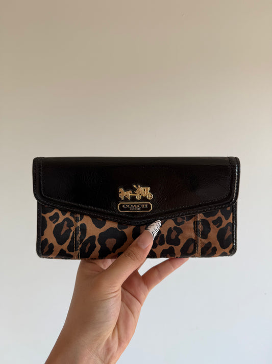 Vintage Coach Leopard Print Wallet