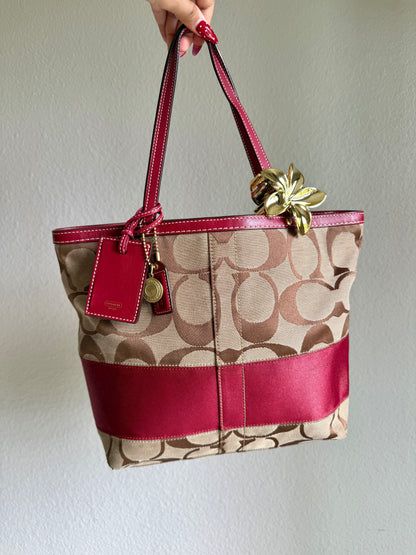 Vintage Coach Shoulder Tote Bag